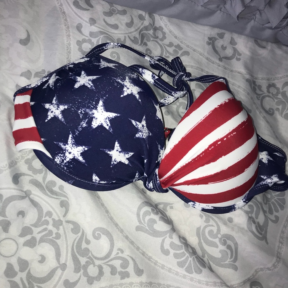 NEW push up American Flag bikini top.